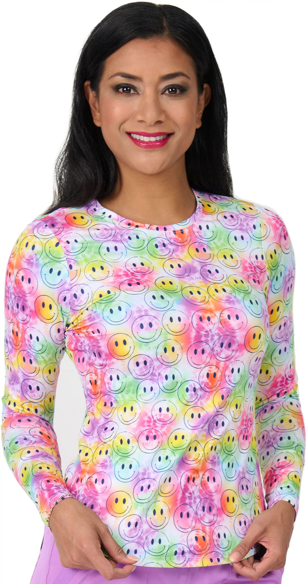 Tunique Fille Crewcuts Smiley Face Manches Courtes - Blanc Coton 100% - Taille 10 Neuve