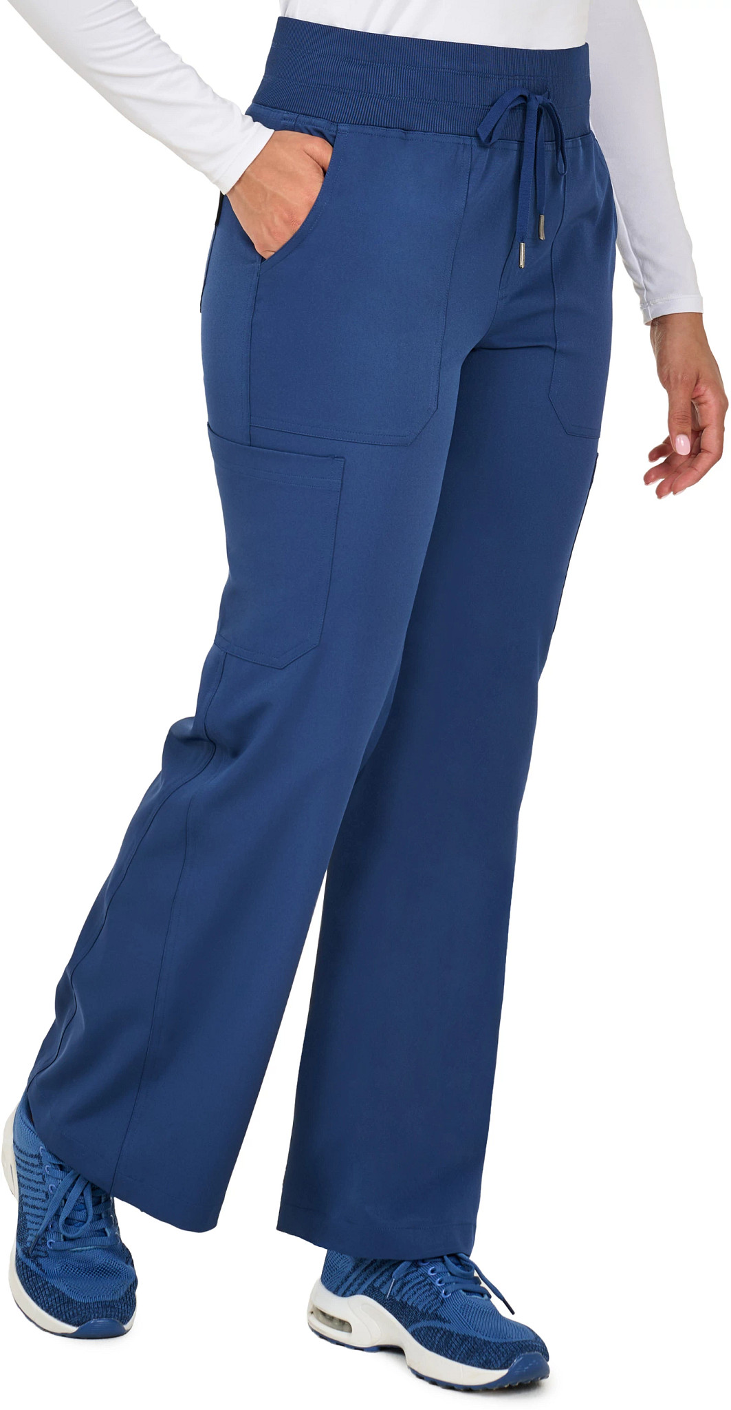 Women's Ava Therese Avery Wide Leg Cargo Pant shown in Navy (Blue)