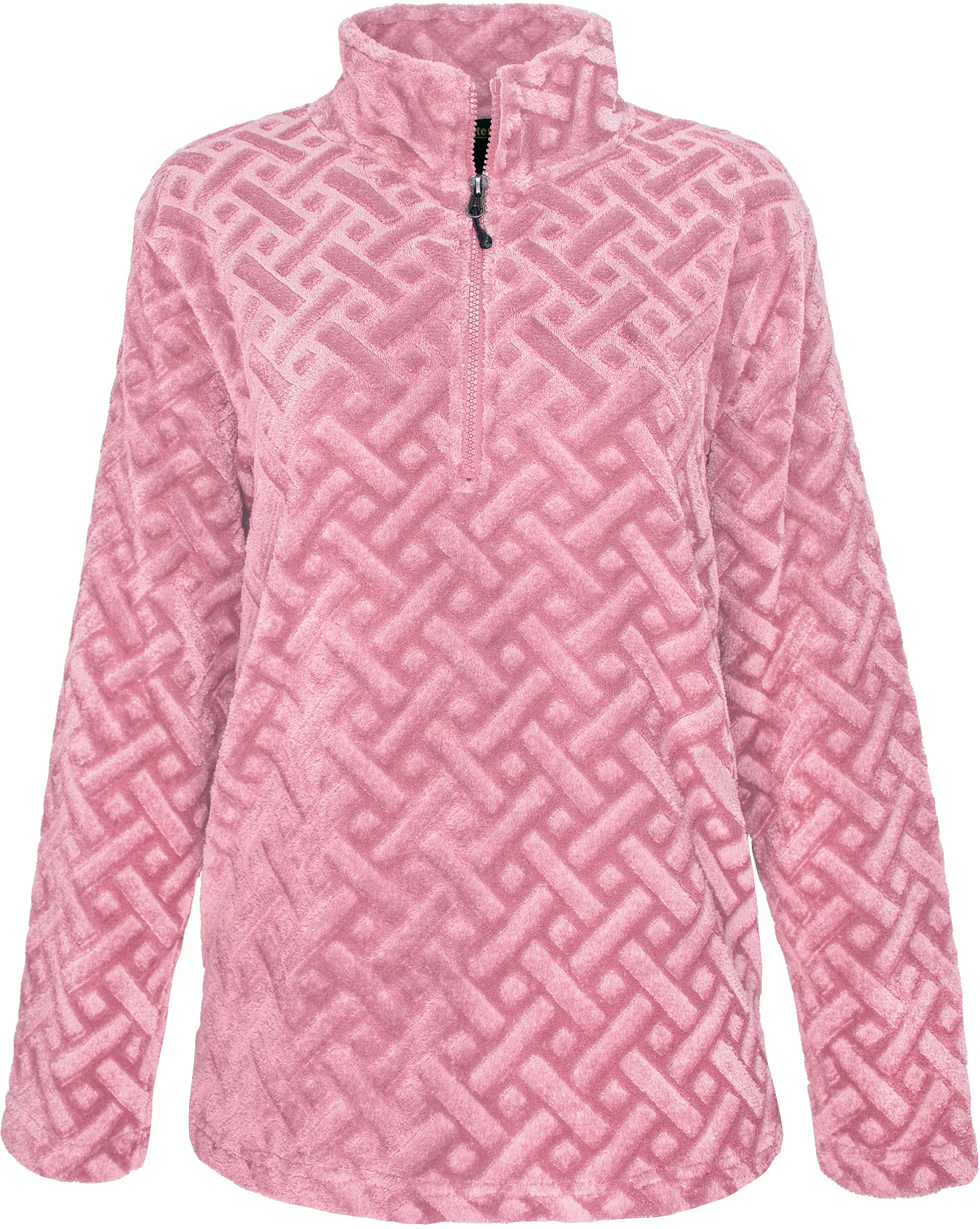 Women's Pacific Teaze Geometric Softy Quarter Zip Pullover shown in Pink (Pink)