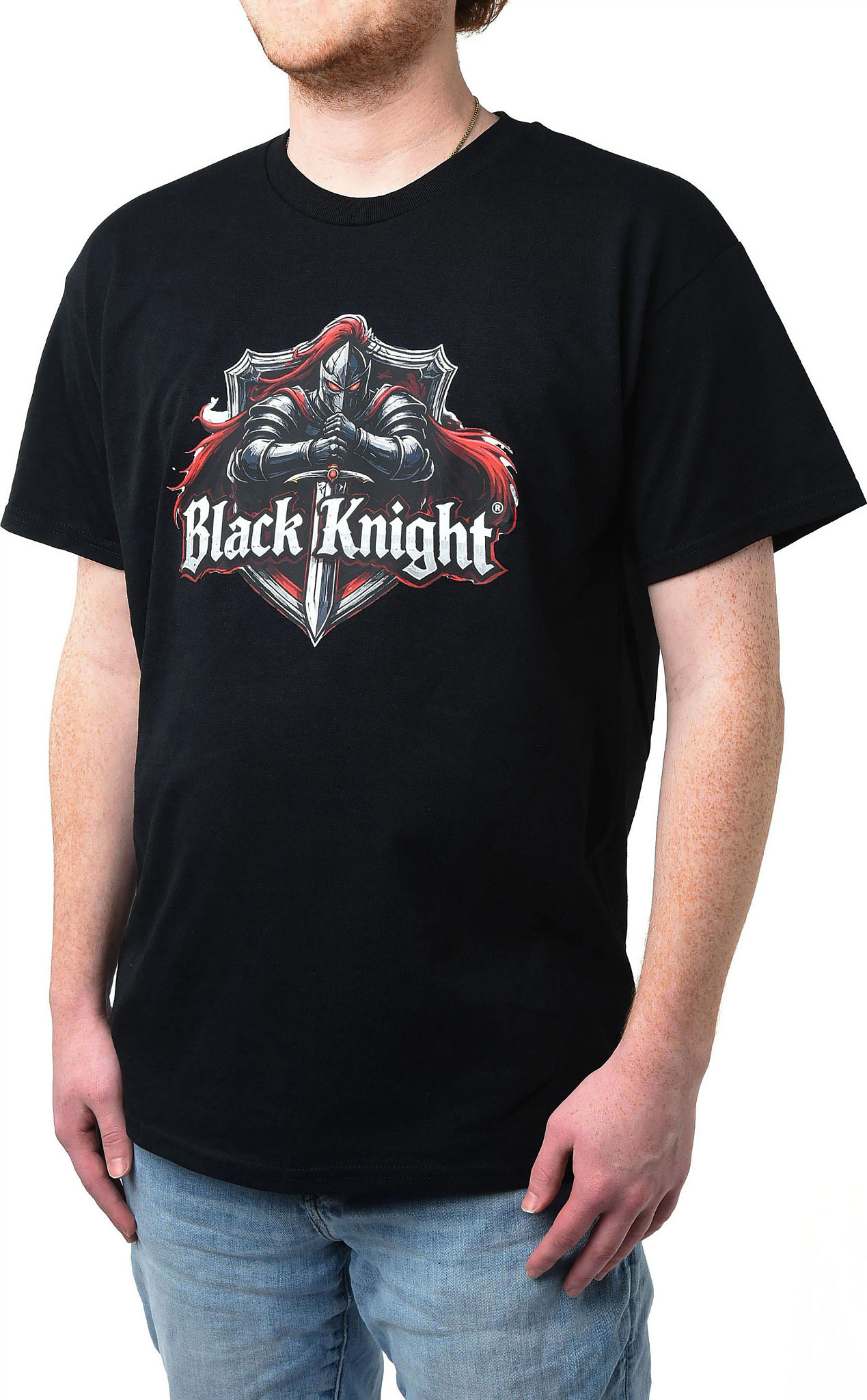 Black Knight T Shirt shown in Black (Black)