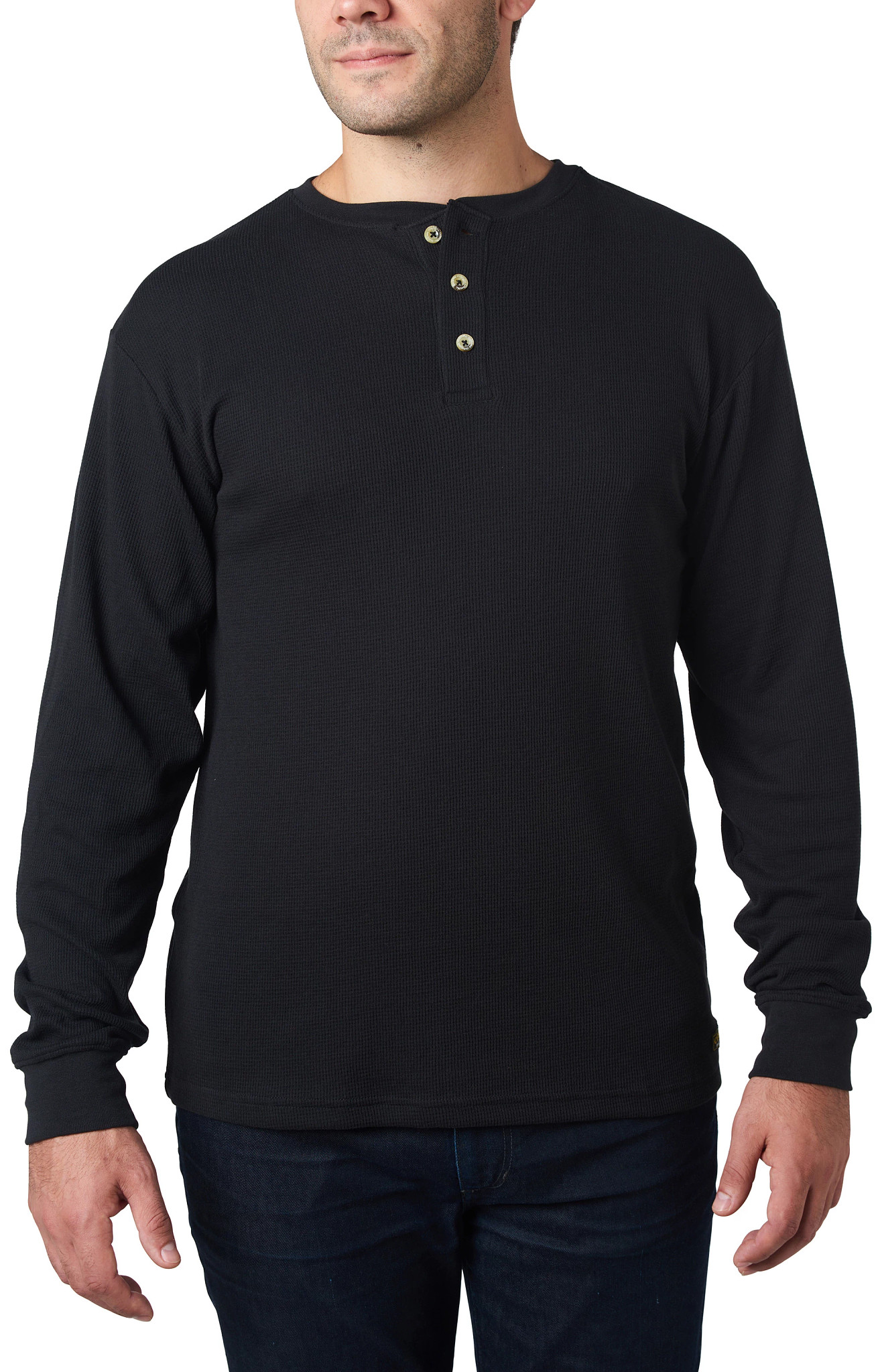 Men's Carolina Waffle Long Sleeve Henley | Super Shoes