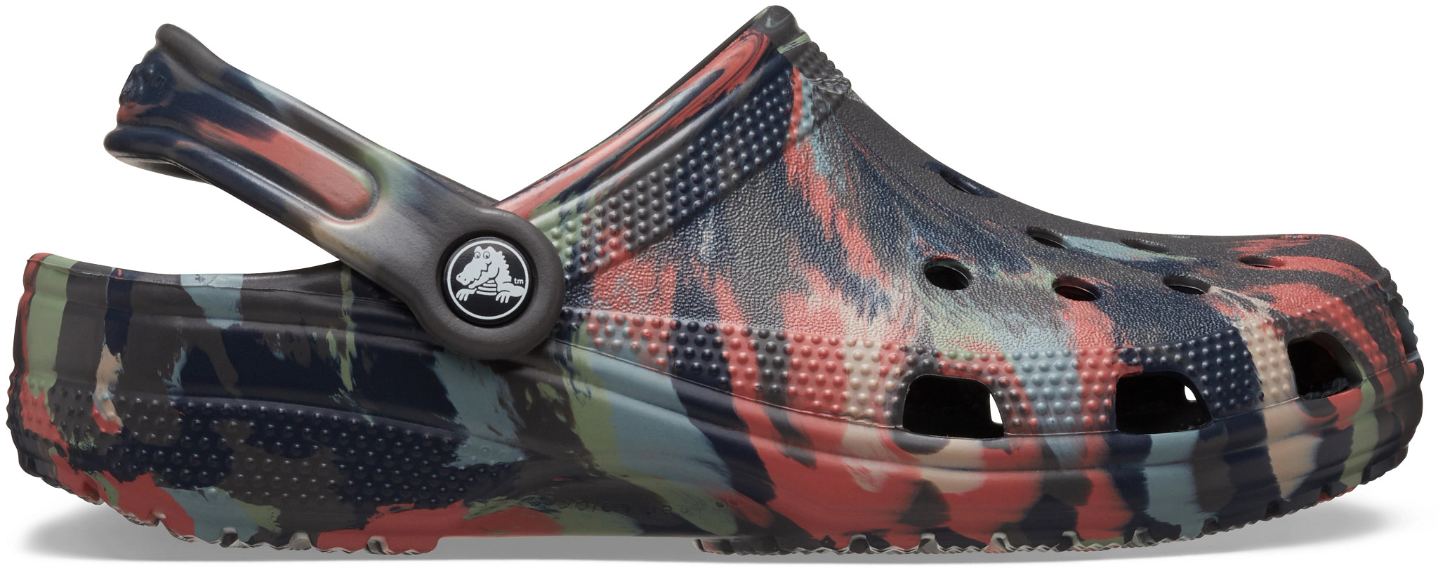 Crocs classic marbled clog unisex sandals size men’s 9 women’s 11 red black camo Crocs Classic Clog - Marbled Red / Black | Journeys main image 4