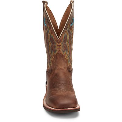 Bottes western cowboy homme Tony Lama cuir marron carré 8 bout Bottes western cowboy homme Tony Lama cuir marron carré 8 bout