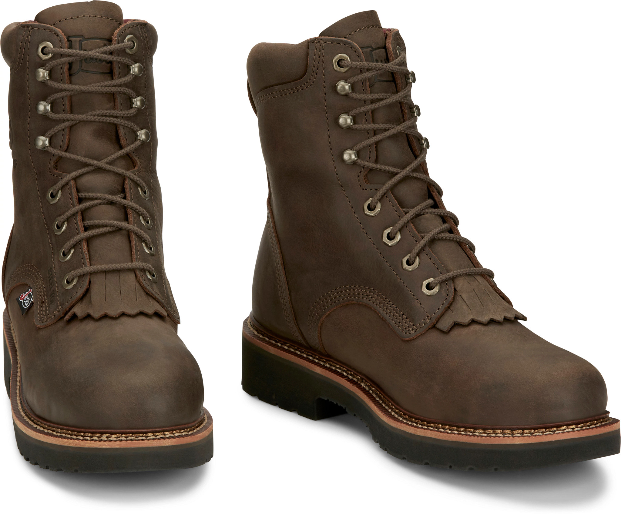 Justin 6 inch lace up work boots best sale