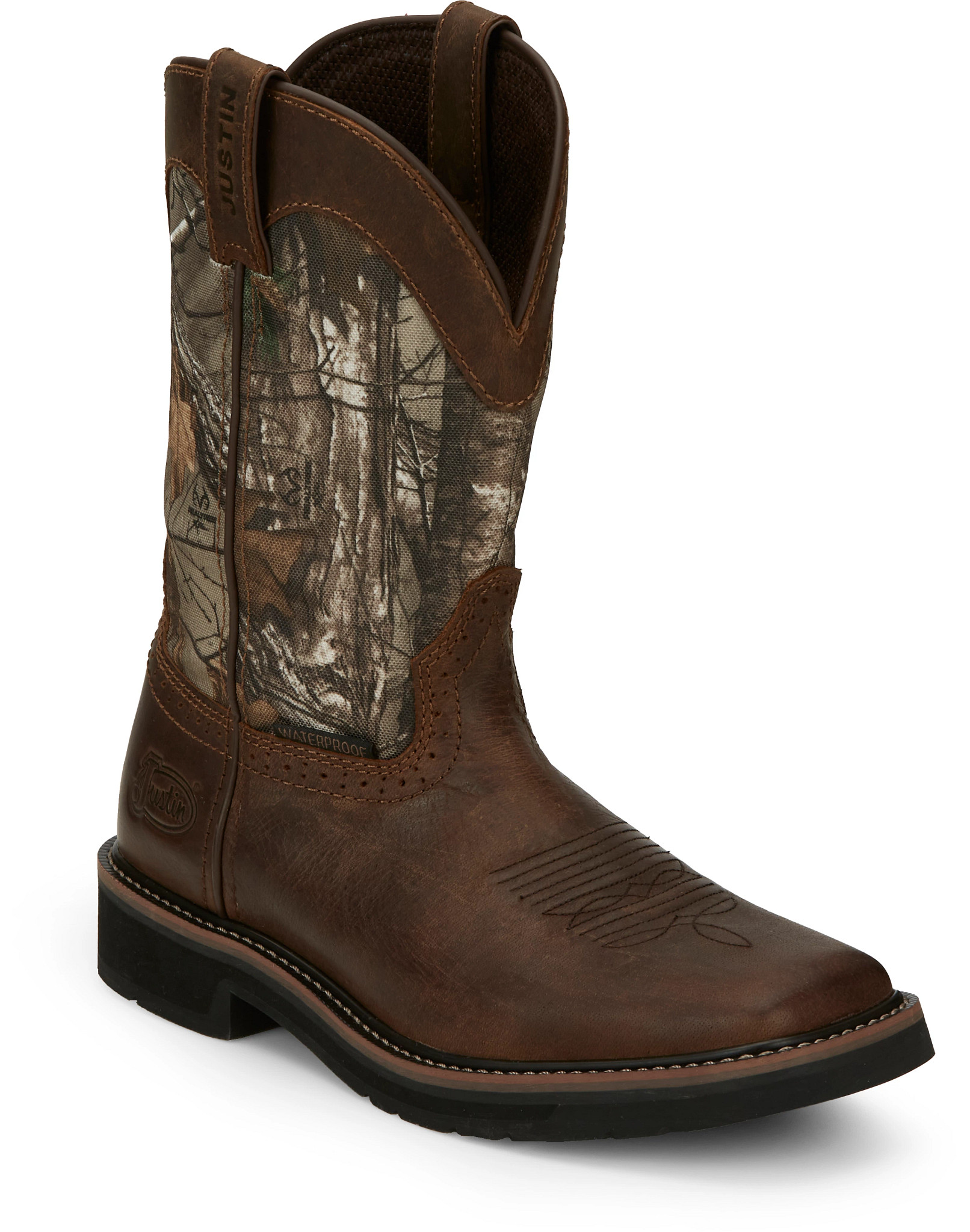 Justin camo square hot sale toe boots