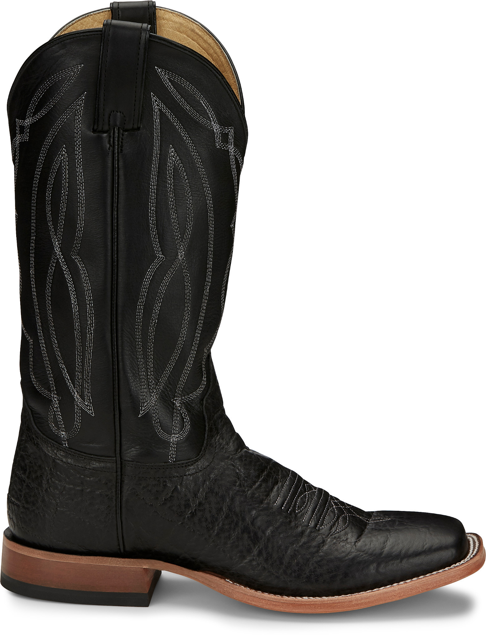 Tony Lama popular black leather cowboy boots