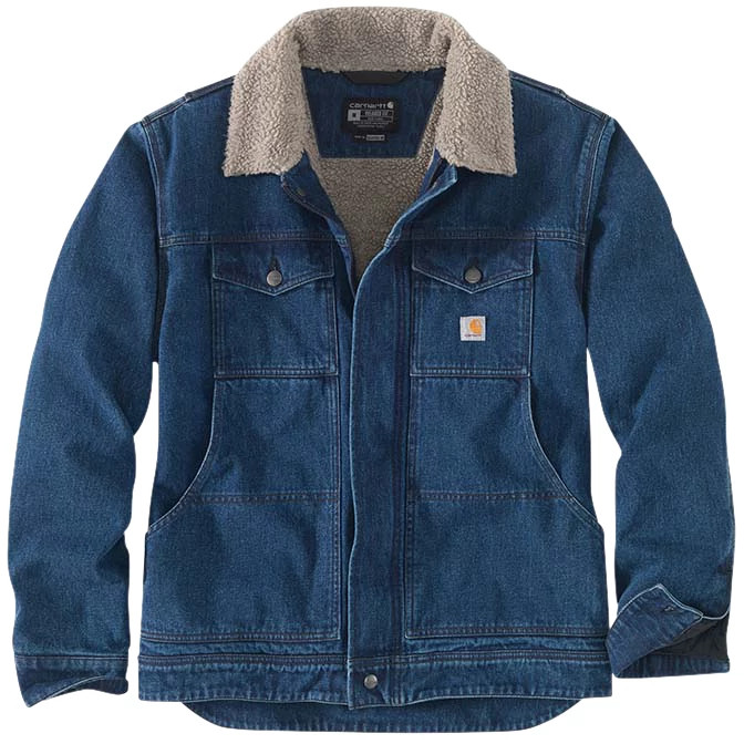 Carhartt Relaxed Fit Denim Sherpa Lined Jacket | Super Shoes